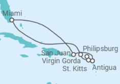 Itinerario del Crucero Puerto Rico, Antillas e Islas Vírgenes - Azamara