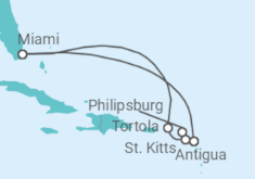 Itinerario del Crucero Antillas e Islas Vírgenes - Azamara