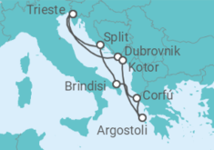 Itinerario del Crucero Croacia, Italia, Montenegro, Grecia - Costa Cruceros