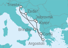 Itinerario del Crucero Italia, Croacia, Montenegro, Grecia - Costa Cruceros