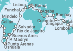 Itinerario del Crucero Vuelta al mundo 2023 MSC Cruceros - MSC Cruceros