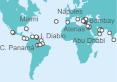Itinerario del Crucero Vuelta al mundo  Holland America - Holland America Line