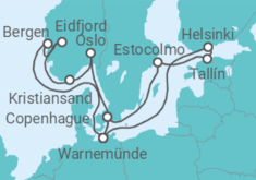 Itinerario del Crucero Noruega, Dinamarca, Alemania, Finlandia, Estonia, Suecia - MSC Cruceros