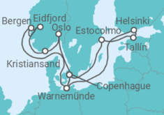 Itinerario del Crucero Alemania, Finlandia, Estonia, Suecia, Dinamarca, Noruega - MSC Cruceros