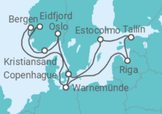 Itinerario del Crucero Alemania, Noruega, Dinamarca, Letonia, Estonia, Suecia - MSC Cruceros