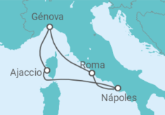 Itinerario del Crucero Italia, Francia - MSC Cruceros
