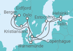 Itinerario del Crucero Alemania, Noruega, Dinamarca, Finlandia, Estonia, Suecia - MSC Cruceros