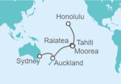 Itinerario del Crucero Nueva Zelanda, Polinesia Francesa - Royal Caribbean
