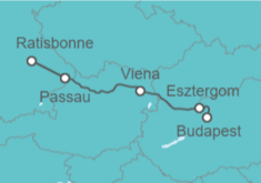 Itinerario del Crucero Avance 2022 : Danubio Clásico II con Baviera · Barco Amadeus Silver III 5***** de Passau a Budapest - Panavision