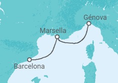 Itinerario del Crucero Francia TI - MSC Cruceros
