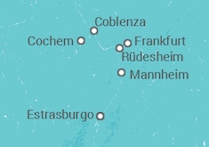 Itinerario del Crucero Crucero por 3 rios: Rin, Mosela y Meno (formula puerto/puerto) - CroisiEurope