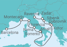 Itinerario del Crucero Adriático y Mediterráneo - Azamara