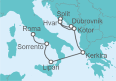 Itinerario del Crucero Italia, Montenegro, Croacia - Hapag-Lloyd Cruises