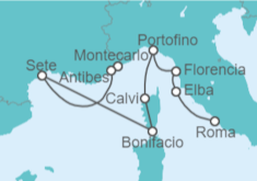 Itinerario del Crucero Mónaco, Francia, Italia - Hapag-Lloyd Cruises