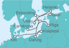 Itinerario del Crucero Suecia, Estonia, Finlandia, Rusia, Letonia, Lituania - Hapag-Lloyd Cruises