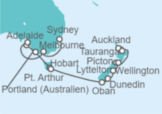 Itinerario del Crucero Desde Auckland (Nueva Zelanda) a Sydney (Australia) - Hapag-Lloyd Cruises