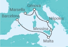 Itinerario del Crucero Italia, Malta - MSC Cruceros