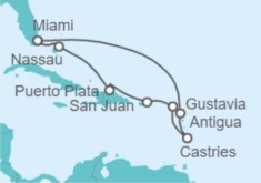Itinerario del Crucero Antigua Y Barbuda, Santa Lucía, Guadalupe, Puerto Rico - Oceania Cruises