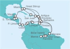 Itinerario del Crucero Vuelta al mundo - Oceania Cruises