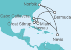 Itinerario del Crucero Bahamas, Bermuda y Florida - Oceania Cruises