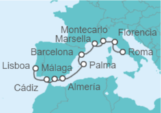 Itinerario del Crucero Desde Civitavecchia (Roma) a Lisboa - Oceania Cruises