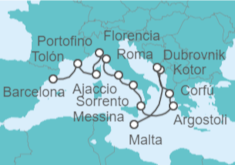 Itinerario del Crucero Francia, Italia, Grecia, Croacia, Malta - Oceania Cruises