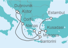 Itinerario del Crucero Grecia, Croacia, Turquía - Oceania Cruises