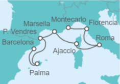 Itinerario del Crucero Italia, Francia, España - Oceania Cruises