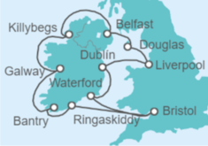 Itinerario del Crucero Reino Unido - Oceania Cruises