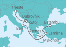 Itinerario del Crucero Grecia, Turquía, Italia, Montenegro, Croacia - Oceania Cruises