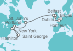 Itinerario del Crucero Desde Tilbury (Londres) a Nueva York - Oceania Cruises