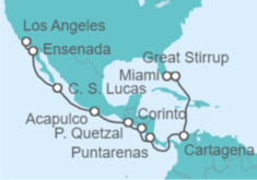 Itinerario del Crucero Más allá del Canal de Panamá - Oceania Cruises