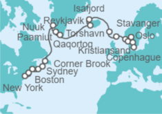 Itinerario del Crucero Desde Nueva York a Copenhague - Oceania Cruises