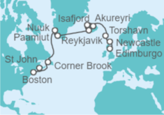 Itinerario del Crucero Desde Edimburgo, Escocia a Boston (EEUU) - Oceania Cruises