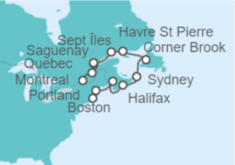 Itinerario del Crucero En el camino de Cartier - Oceania Cruises