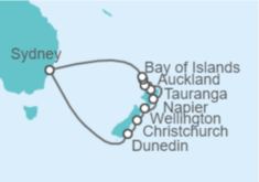 Itinerario del Crucero Nueva Zelanda - Oceania Cruises