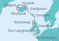 Itinerario del Crucero Islandia, Reino Unido - Oceania Cruises