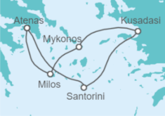 Itinerario del Crucero Grecia, Turquía - Seadream Yacht Club