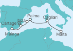 Itinerario del Crucero España, Italia - Seadream Yacht Club