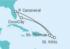 Itinerario del Crucero Islas Vírgenes - EEUU - Royal Caribbean