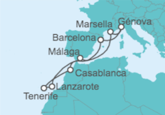 Itinerario del Crucero España, Marruecos, Francia TI - MSC Cruceros