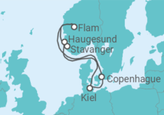 Itinerario del Crucero Tierra de los Vikingos IV - Costa Cruceros