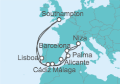 Itinerario del Crucero Mediterráneo y Atlántico con bebidas - MSC Cruceros