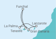 Itinerario del Crucero Islas Canarias - AIDA