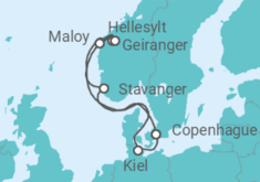 Itinerario del Crucero Dinamarca, Noruega - Costa Cruceros
