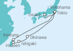 Itinerario del Crucero Desde Kyoto (Osaka) a Yokohama - Princess Cruises