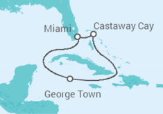 Itinerario del Crucero Islas Caimán - Disney Cruise Line
