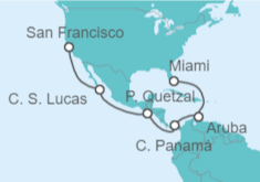 Itinerario del Crucero Cruzando el Canal de Panamá - Cunard