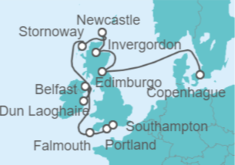 Itinerario del Crucero Islas Británicas - NCL Norwegian Cruise Line