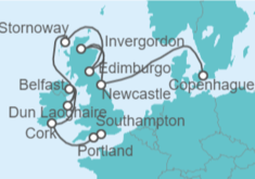 Itinerario del Crucero Islas Británicas - NCL Norwegian Cruise Line